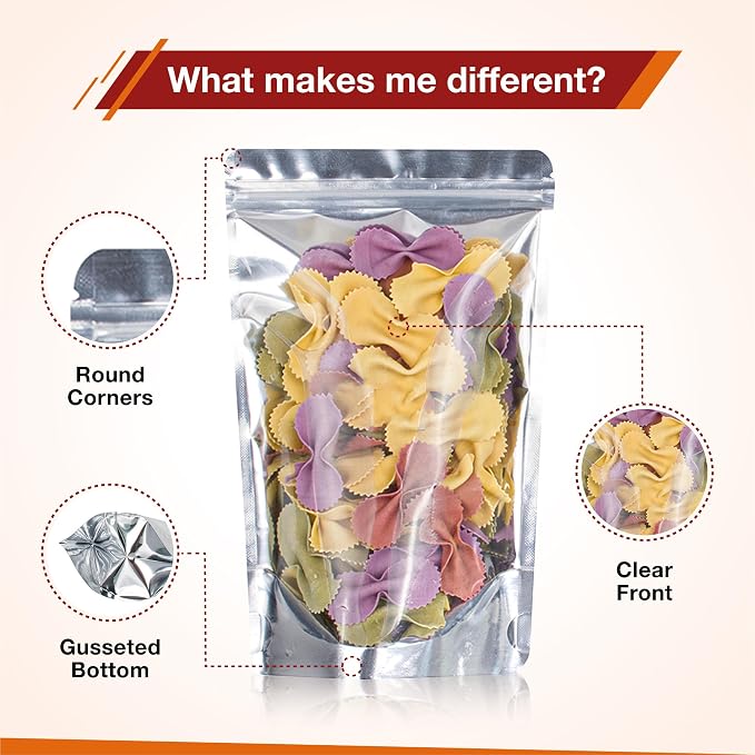BELLE KR® Pint Mylar Bags for Food Storage - Image 5
