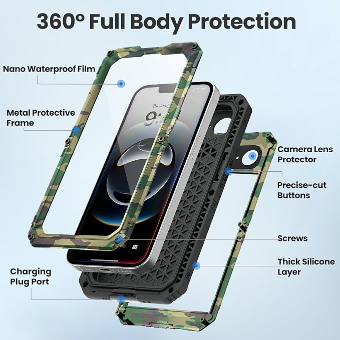 Mitywah Waterproof Case for iPhone 16e and for iPhone 17e, Shockproof Heavy - Image 4