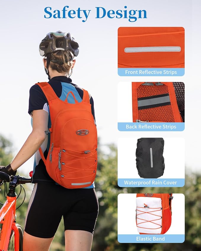 Hydration Backpack with 2L Water Bladder, Hiking Water Backpack - Image 7