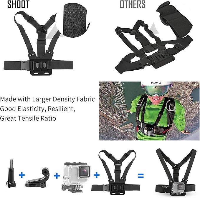 SHOOT 10-in-1 Accessory Kit for GoPro Accessories, Action Camera Accessories - Image 3