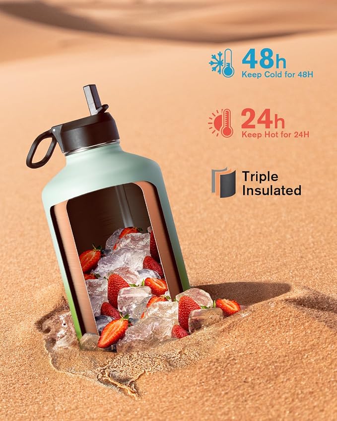 Coolflask 128 oz Gallon Water Bottle Insulated - Image 2