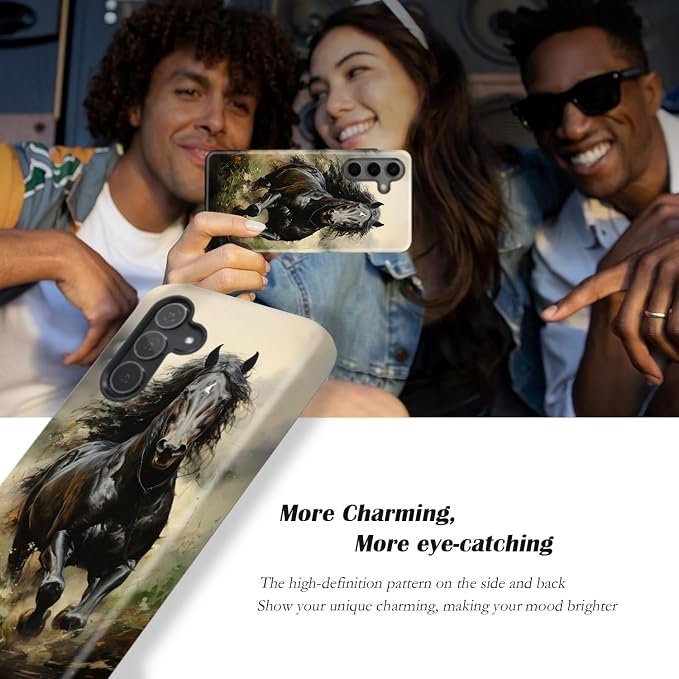 Compatible for Samsung Galaxy A37 5G Case, Dual Layer Heavy Duty 2 in 1 - Image 4