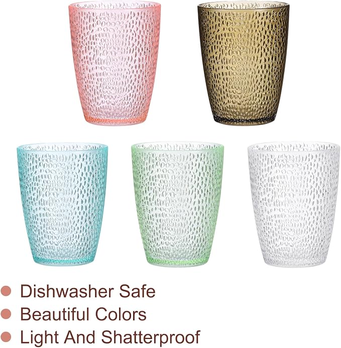uxcell 10oz Acrylic Drinking Glasses, Transparent - Image 3