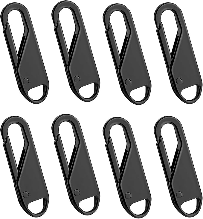 OXT 8 PCS Black Upgraded Zipper Pull, Premium Zipper Pull Replacement, Zipper by OXT