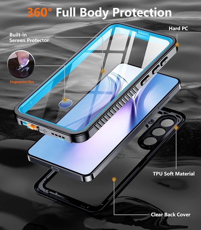 Temdan Designed for Samsung Galaxy S26 Case Waterproof, Built-in Lens & Screen - Image 4