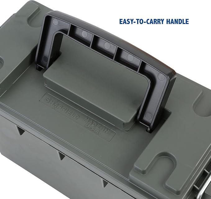 Sheffield 12626 Ammo Storage Box, Stackable .30 Cal Field Boxes, Water and Dust - Image 7