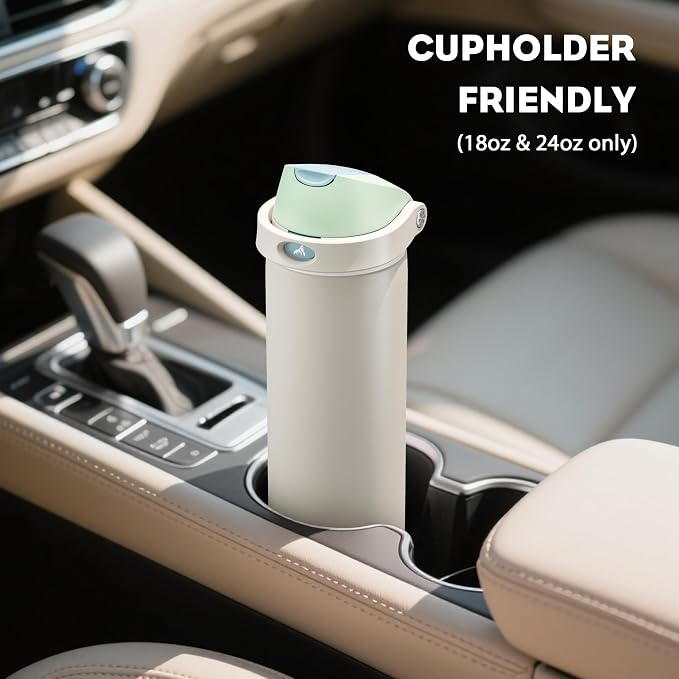 POWCAN 18 oz Steel Insulated Water Bottle: 2-in-1 Push-Button Spout & Flip - Image 5