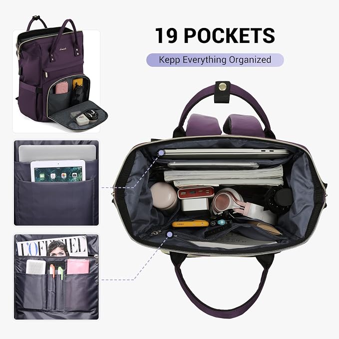 LOVEVOOK College Laptop Backpack, 15.6 Inch Travel Backpack - Image 2