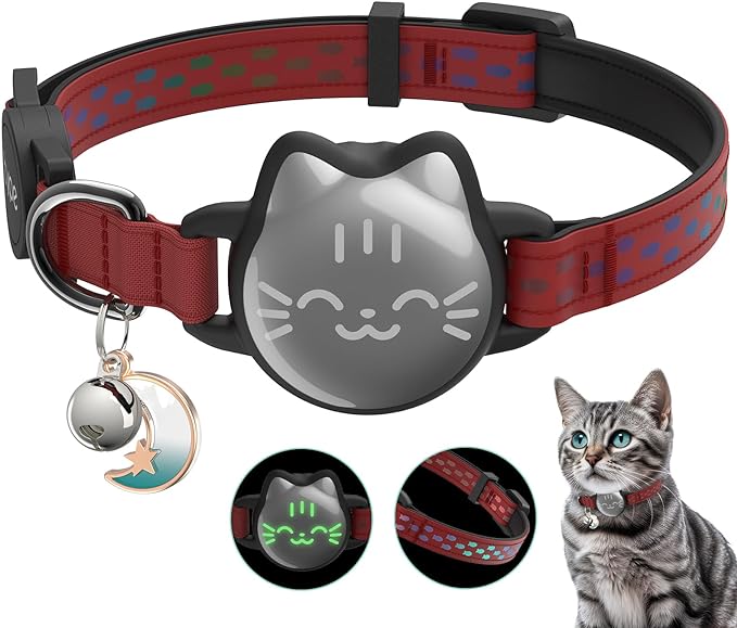 Waterproof Airtag 2nd & 1st Cat Collar, Breakaway Cat Airtag Collar by typecase