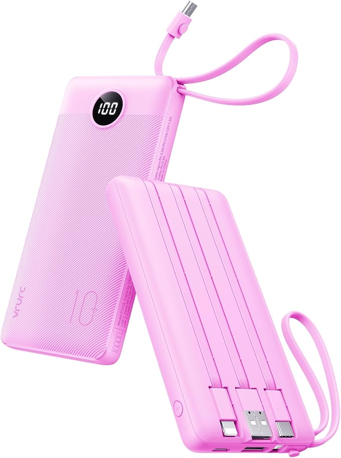 VRURC Portable Charger 10000mAh, Travel Essentials Battery Pack, 5 Output 2 by Home