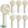 6 Pcs Mini Handheld Fan Bulk, 3 Speed Portable Personal USB Rechargeable Fan by Aeergured