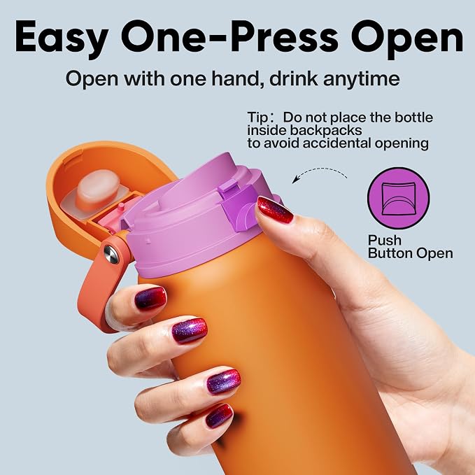 Insulated Water Bottle with Straw - Image 5