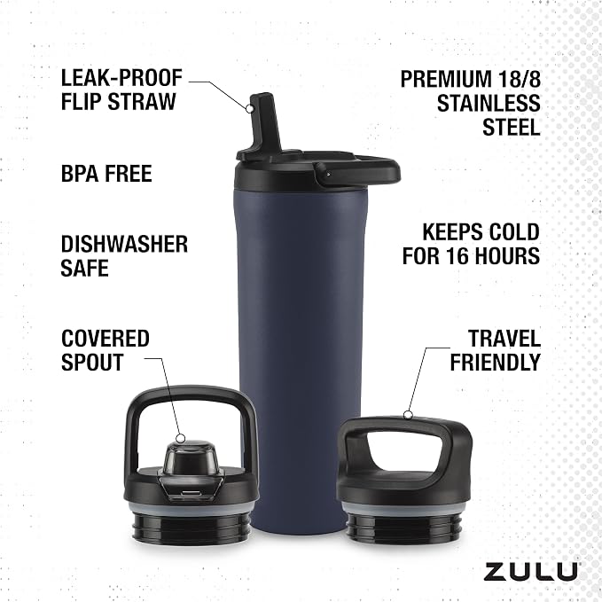 ZULU Base 18oz Kids Stainless Steel Water Bottle - Image 4