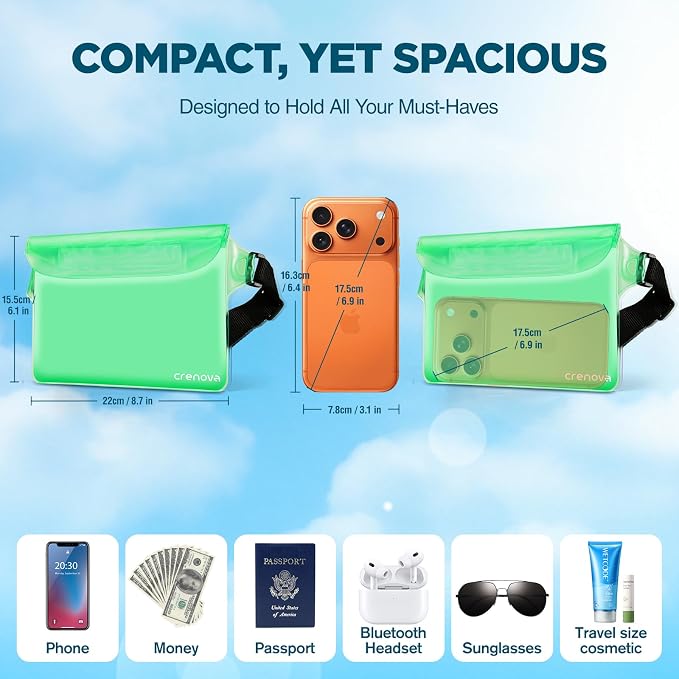 Waterproof Bag for Beach, Waterproof Pouch for Phone Passport Purse, Fanny - Image 4