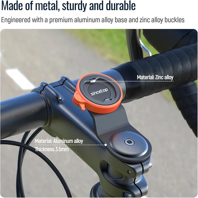 Bike Phone Mount, Mountain Bicycle Stem Cell Phone Holder, Universal Aluminum - Image 6