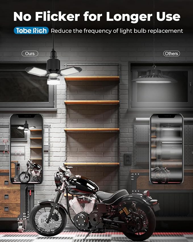 toberich LED Garage Light Bulb, 8000LM Shop Lights - Image 4