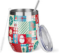 Christmas Wine Tumbler 12 oz Christmas Stainless Steel Wine Glass by YEBTSLife