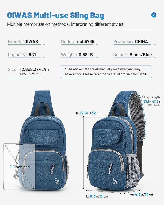 OIWAS Sling Bag Crossbody Backpack - Image 5