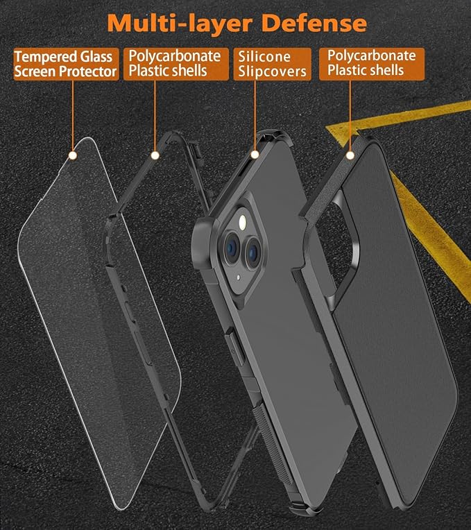 for iPhone 15 Case Heavy Duty Protection Phone Case Cover - Image 3