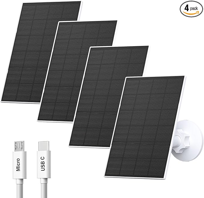 Zivif Solar Panel Charger for Security Cameras, 2W Solar Panel by Zivif
