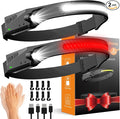 Headlamps Rechargeable with Red Light 2 Pack, Wide Beam Running LED Head Lamp by CANKROO