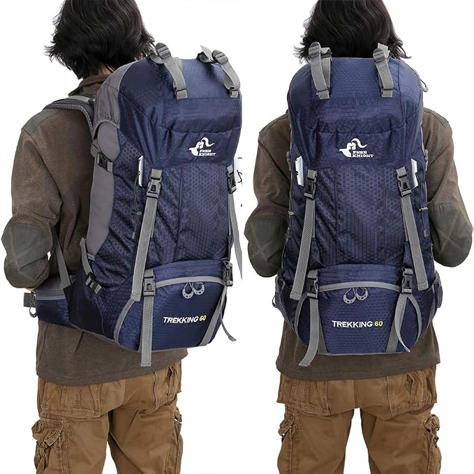 Bseash 60L Waterproof Hiking Camping Backpack - Image 9