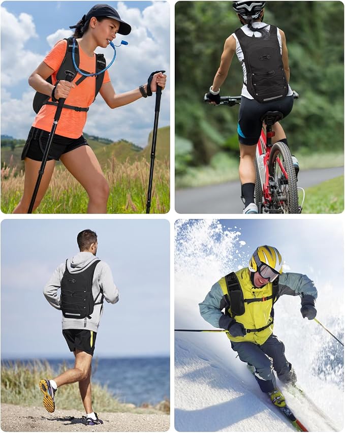 Hydration Backpack with 2L Water Bladder, Hiking Water Backpack - Image 8