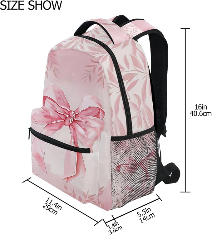Wamika Pink Bow Girls Backpack Cowgirl Boots School Backpacks Boys Kids - Image 2