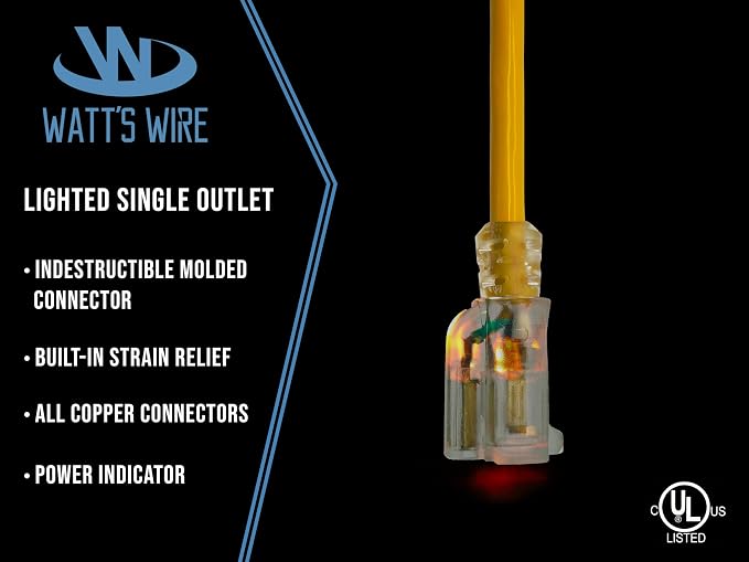 10 ft Outdoor Extension Cord Waterproof - Image 3