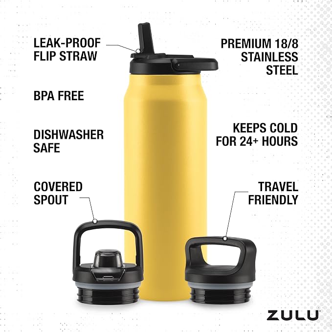 ZULU Base 40oz Stainless Steel Water Bottle - Image 4