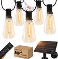 GHUSTAR 50ft Solar Outdoor String Lights by GHUSTAR
