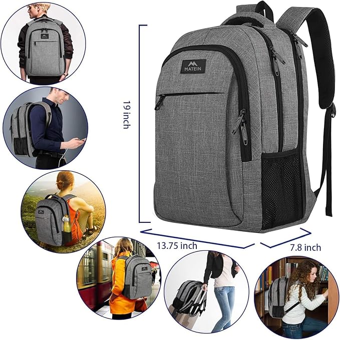 MATEIN 17 Inch Laptop Backpack, TSA Large Backpack - Image 4