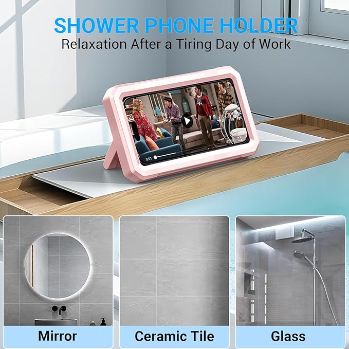 Coolpow Shower Phone Holder Waterproof【480°Rotatable】Retractable Adjustable - Image 5