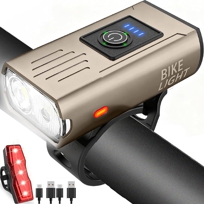 Victoper Bike Light, High Lumens Super Bright Bicycle Lite, 6+4 Modes USB by Victoper