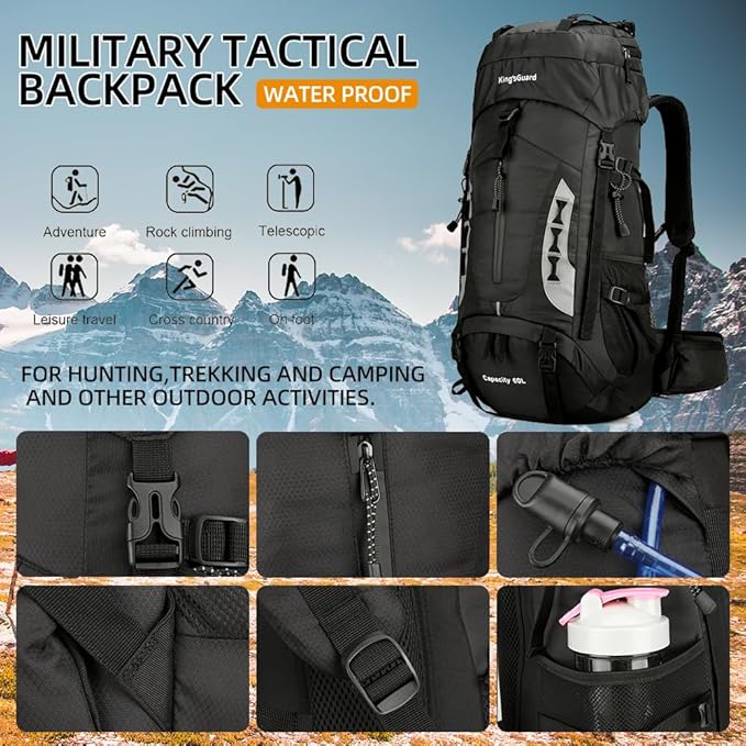 King'sGuard 60L Hiking Backpack - Image 6