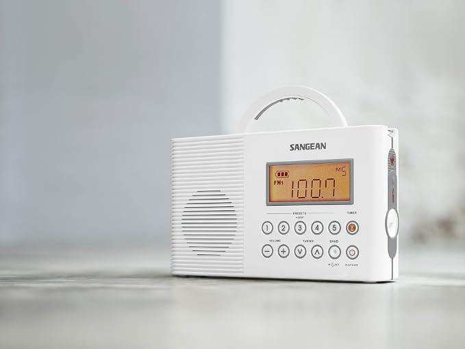 Sangean H201 Shower Radio AM/FM Waterproof, Weather Alert Radio - Image 6