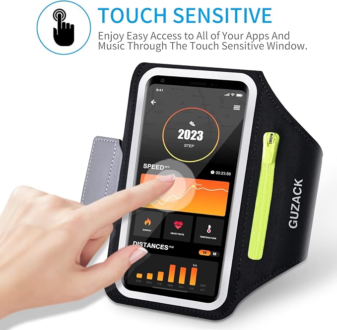 GUZACK Running Armband for iPhone 17 16 15 14 13 Pro Max, Galaxy S25 S24 S23 S22 - Image 5
