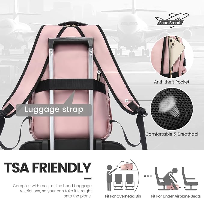 LOVEVOOK Laptop Backpack for Women 15.6 inch, Cute Womens Travel Purse - Image 7