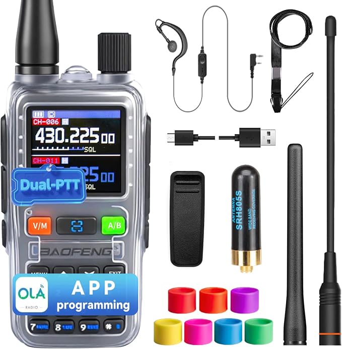 BAOFENG UV5RMINI Two Way Radio NOAA Weather Radio Dual PTT 999CH Survival APP by BAOFENG