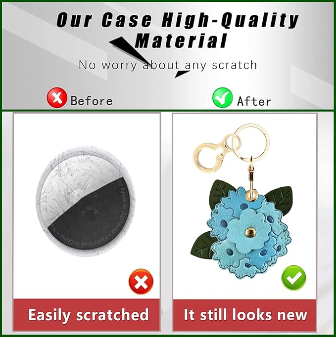 BORKUANA Leather Keychain Holder Case Compatible - Image 3
