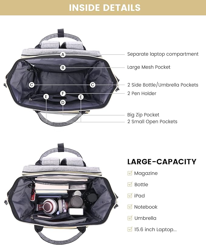 LOVEVOOK 17.3 Inch Laptop Backpack, Large Travel Backpack - Image 4