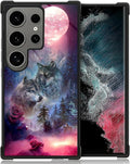 for Samsung Galaxy S24 Ultra Case, Star Two Wolfs Howling Pattern Graphic by FKBRCL4U