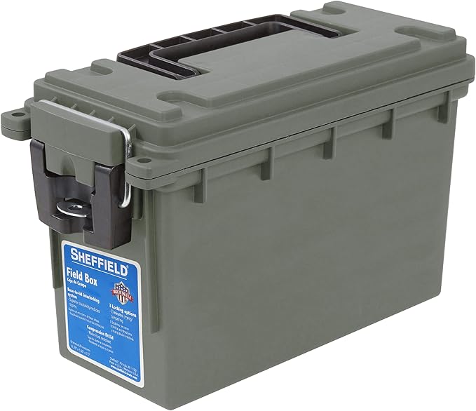 Sheffield 12626 Ammo Storage Box, Stackable .30 Cal Field Boxes, Water and Dust by Sheffield