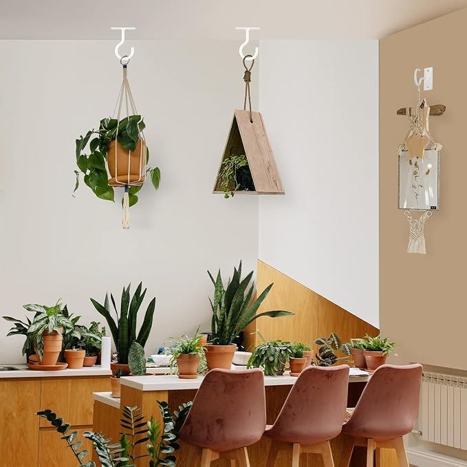 50Pack 6inch Hanging Plant Hooks Bracket Metal Wall Hook, Anti-Rust Indoor - Image 3