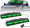 HLauto 6Z4J Emergency Dash Strobe Lights: 2x16.8 inch Green Safety Lights by HLauto