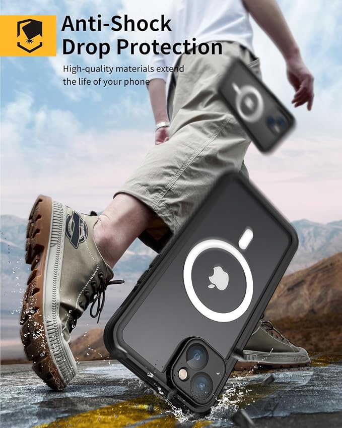 Lanhiem for iPhone 14 Magnetic Case, Waterproof Dustproof Shockproof Case - Image 5