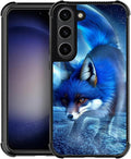 for Samsung Galaxy S23 Plus Case, Snowy Mountain Fox Lake Pattern Graphic by FKBRCL4U