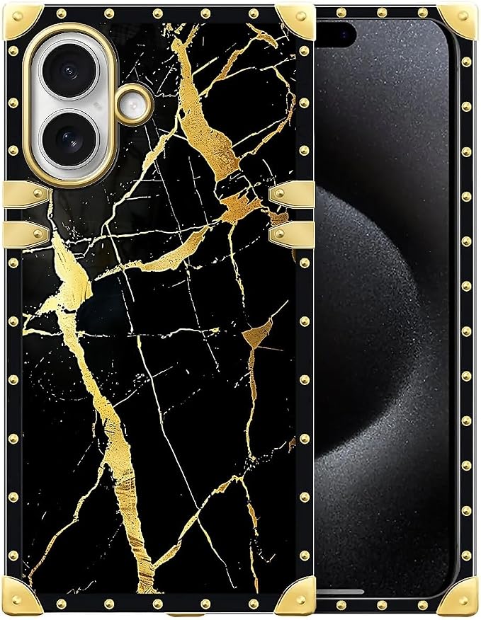for iPhone 17 Case Luxury Golden Decoration by Unknown