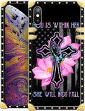 Compatible with iPhone Xs Max Case, Praying Cross Hands Luxury Golden Decoration by Unknown