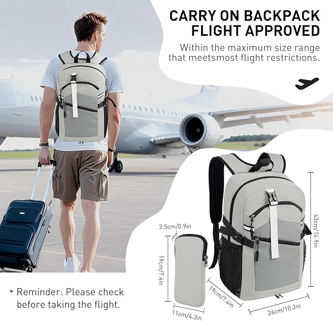 Small Hiking Backpack, 20L Lightweight Travel Daypack, Traveling and Outdoor - Image 4